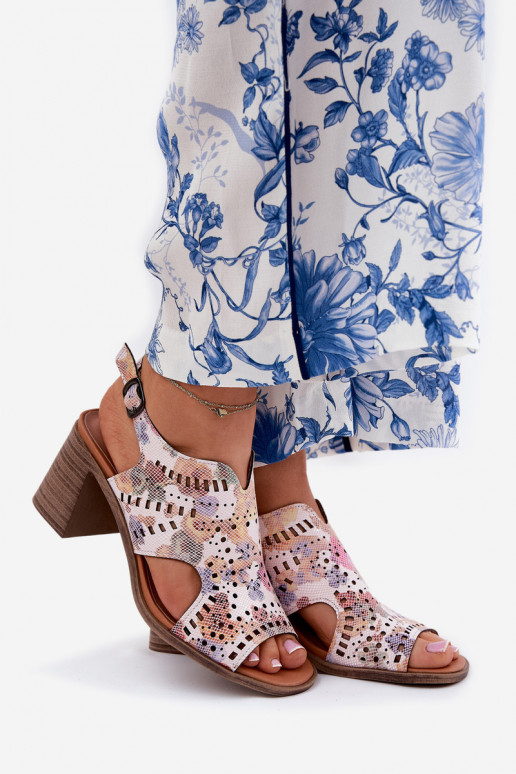 s prvkami prelamovania Dámske sandále na vysokom opätku Rôzne farby Tosine