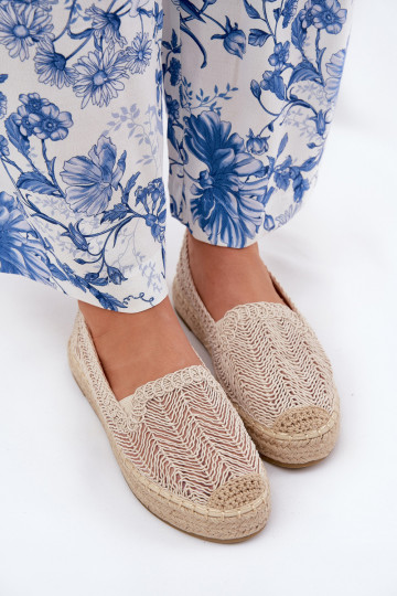 Espadrilky s platformou Vinceza 17392 béžová