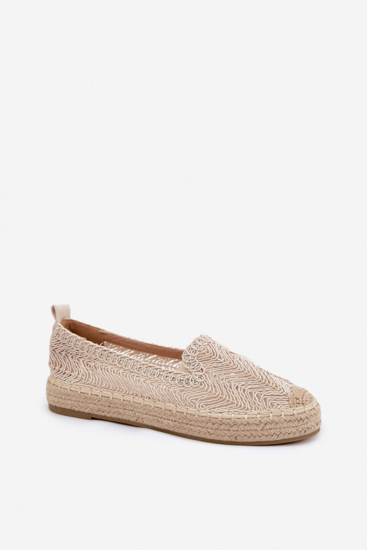 Espadrilky s platformou Vinceza 17392 béžová