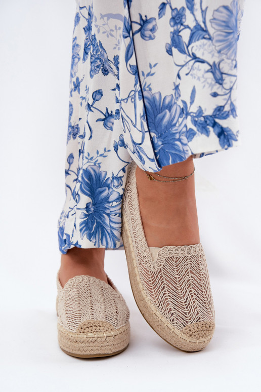 Espadrilky s platformou Vinceza 17392 béžová