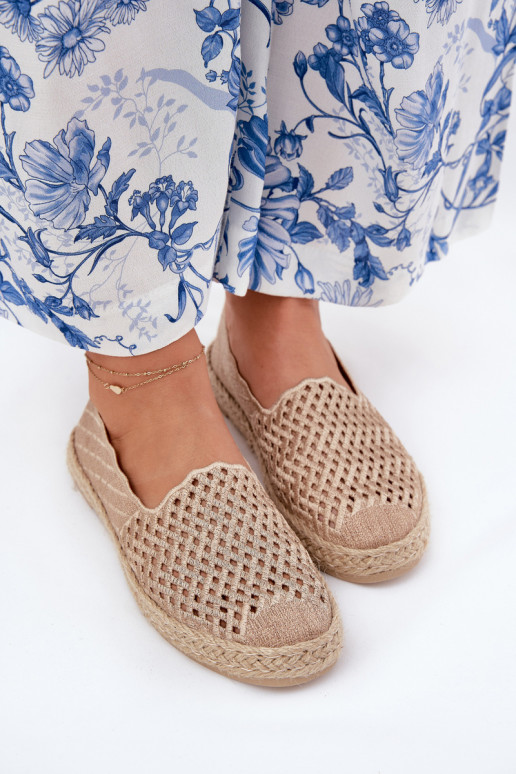 Espadrilky S vrkočom Vinceza 13625 béžová