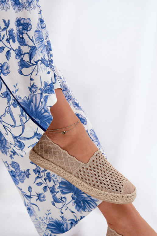 Espadrilky S vrkočom Vinceza 13625 béžová