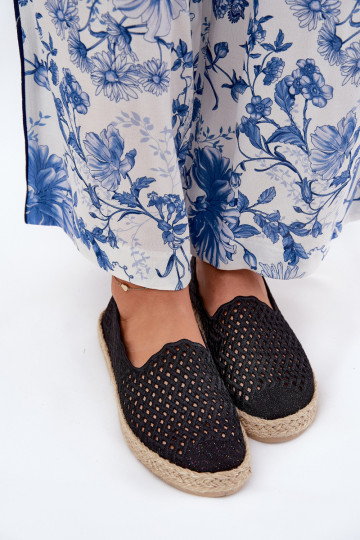 Espadrilky S vrkočom Vinceza 13625 čierna 2