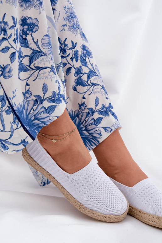 Dámske espadrilky S vrkočom Vinceza 13624 biela farba