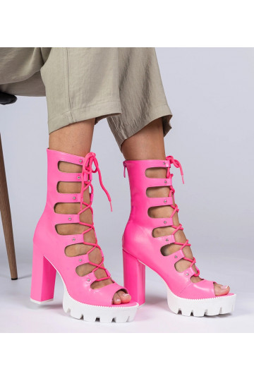 Ružové dámske čižmy na... 2