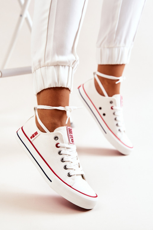 Dámske materiál bežná obuv BIG STAR JJ274123 biela farba Dámske materiál bežná obuv BIG STAR JJ274123 biela farba