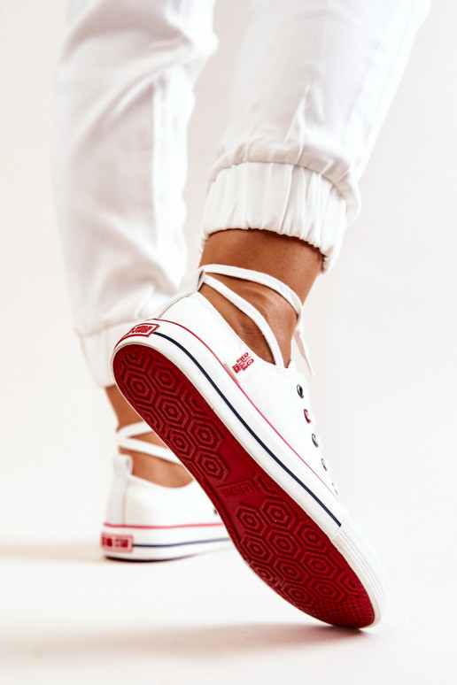 Dámske materiál bežná obuv BIG STAR JJ274123 biela farba Dámske materiál bežná obuv BIG STAR JJ274123 biela farba