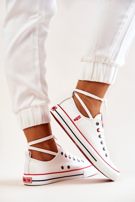 Dámske materiál bežná obuv BIG STAR JJ274123 biela farba Dámske materiál bežná obuv BIG STAR JJ274123 biela farba