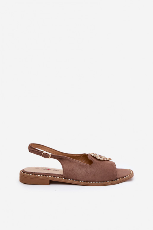 Dámske sandále S Ornatem Srdiečkam S.Barski KV27-018 béžová