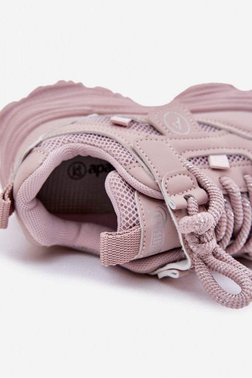 Tenisky model obuvi deti s platformou Ružová Hanomess