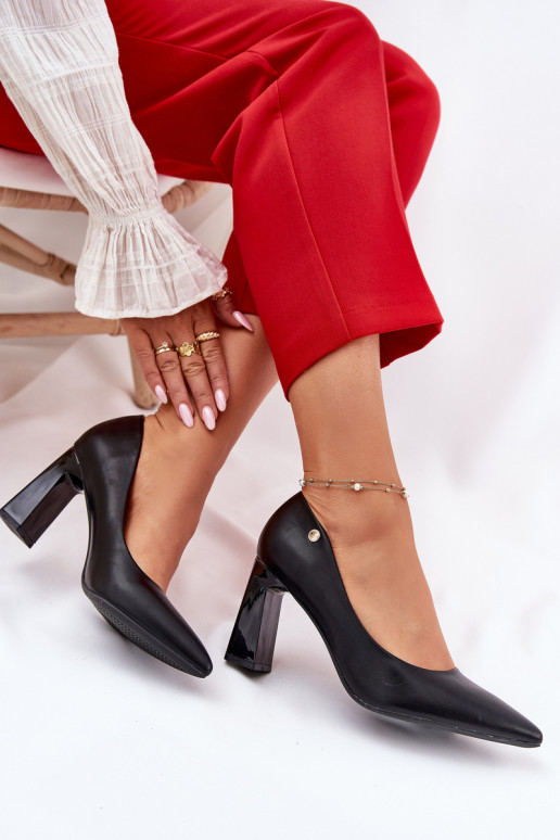 Elegantný štýl Topánky Zapnuté SłupkoInym Obcasie Vinceza 62221 čierna Elegantný štýl Topánky Zapnuté SłupkoInym Obcasie Vinceza 62221 čierna