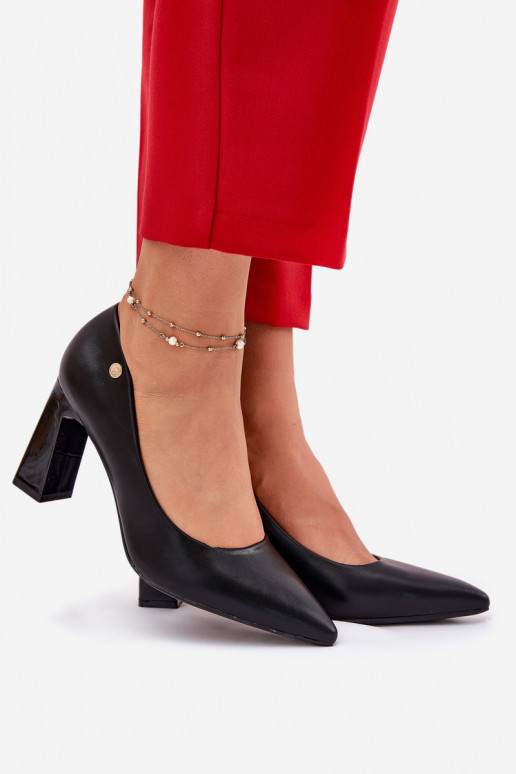 Elegantný štýl Topánky Zapnuté SłupkoInym Obcasie Vinceza 62221 čierna Elegantný štýl Topánky Zapnuté SłupkoInym Obcasie Vinceza 62221 čierna