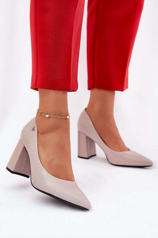 Elegantný štýl Topánky s podpätkami Vinceza 62220 sivá Elegantný štýl Topánky s podpätkami Vinceza 62220 sivá