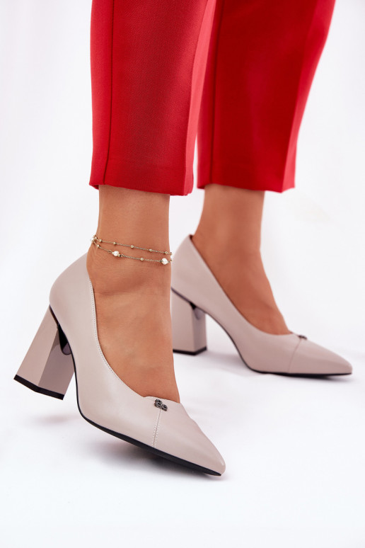 Topánky s podpätkami Elegantný štýl Vinceza 62224 sivá Topánky s podpätkami Elegantný štýl Vinceza 62224 sivá