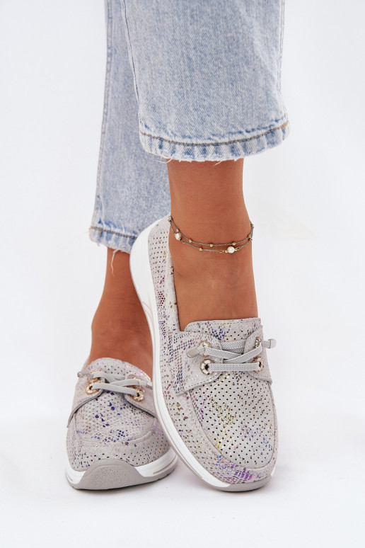 zo semišu topánky Vyrobené z prírodnej kože s platformou Artiker 56C2104 sivá zo semišu topánky Vyrobené z prírodnej kože s platformou Artiker 56C2104 sivá