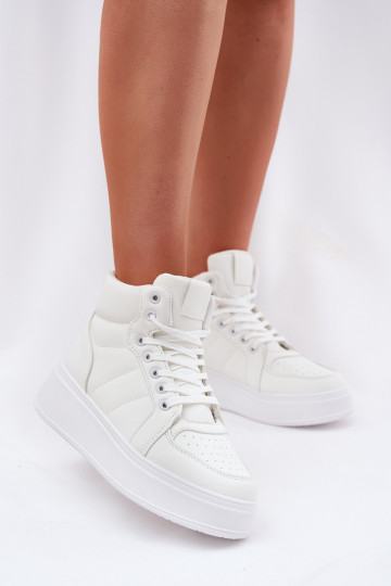 Vysoké sneakers modelové topánky pre ženy s platformou bielej farby Tillive