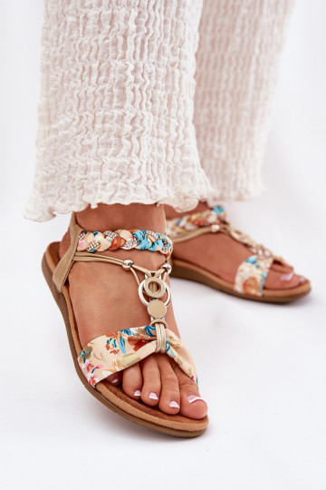 Sandále pre ženy Z Plecionymi Pruhyem A Dekorácia Artiker 56C1316 zlatej farby