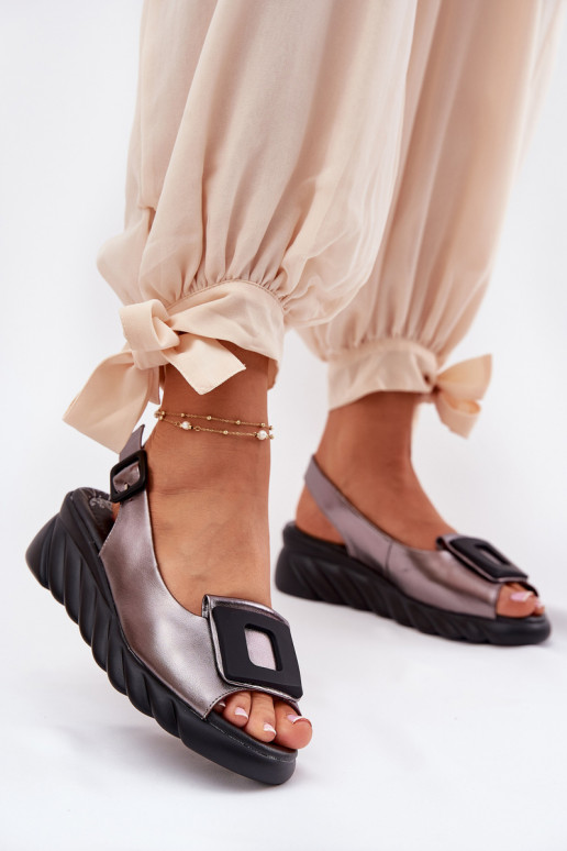 Dámske sandále Dámske Zapnuté INedge s Dekoráciou Artiker 56C2158 sivá Dámske sandále Dámske Zapnuté INedge s Dekoráciou Artiker 56C2158 sivá