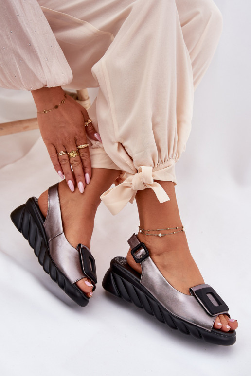 Dámske sandále Dámske Zapnuté INedge s Dekoráciou Artiker 56C2158 sivá Dámske sandále Dámske Zapnuté INedge s Dekoráciou Artiker 56C2158 sivá