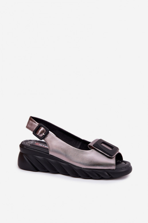 Dámske sandále Dámske Zapnuté INedge s Dekoráciou Artiker 56C2158 sivá Dámske sandále Dámske Zapnuté INedge s Dekoráciou Artiker 56C2158 sivá