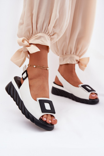 Dámske sandále Dámske Zapnuté INedge s Dekoráciou Artiker 56C2157 biela farba 2