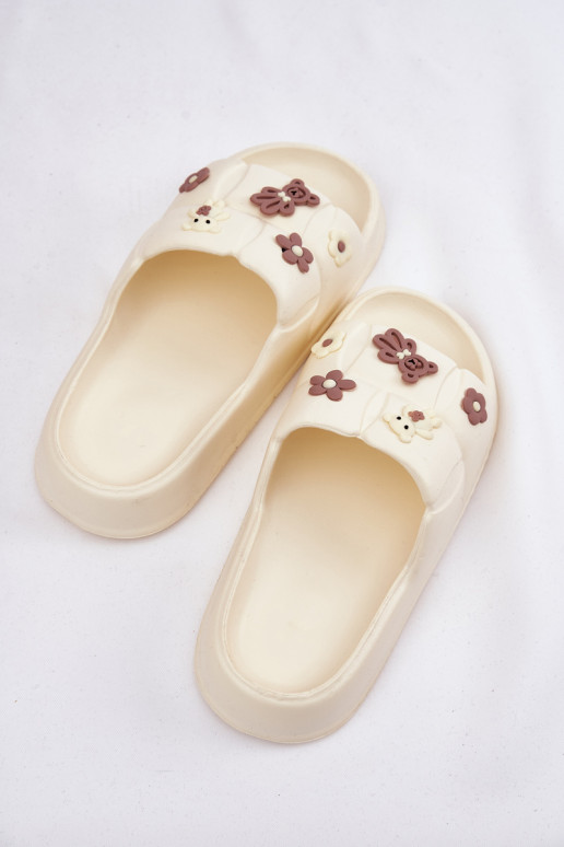 Ľahké papuče Papuče Z Przypinkami slonovina Redienna Ľahké papuče Papuče Z Przypinkami slonovina Redienna