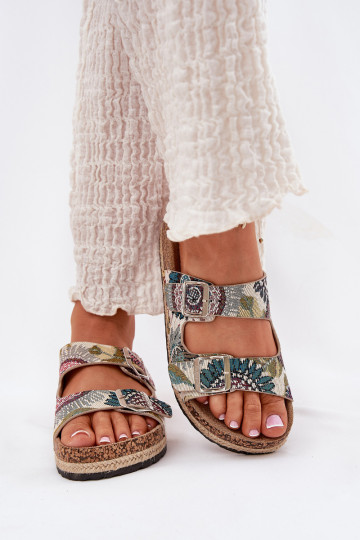 Vzorované Dámske papuče s platformou s prackami Lee Cooper LCIN-25-35-3483L Rôzne farby