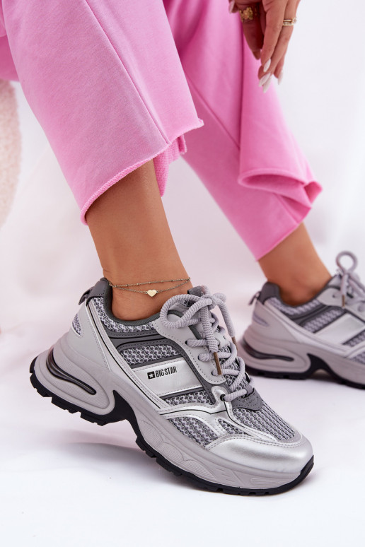 Mäkké šedé tenisky Big Star RR274A193