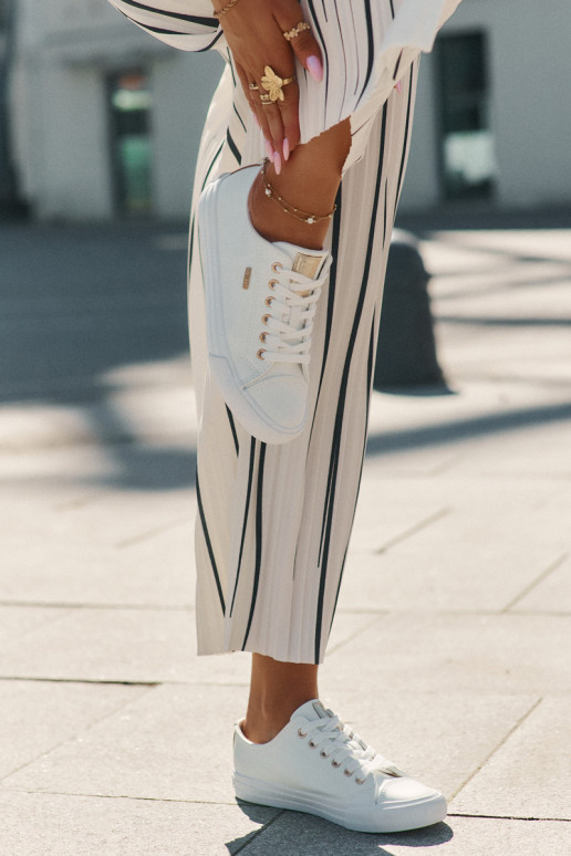 Mäkké biele voľnočasové topánky z umelej kože Big Star RR274748 Mäkké biele voľnočasové topánky z umelej kože Big Star RR274748