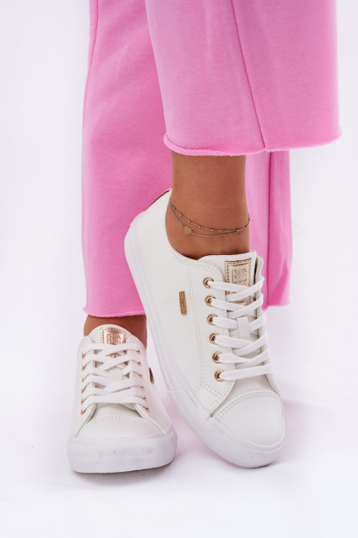 Mäkké biele voľnočasové topánky z umelej kože Big Star RR274748 Mäkké biele voľnočasové topánky z umelej kože Big Star RR274748