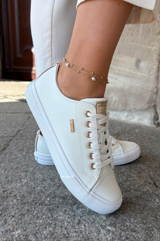 Mäkké biele voľnočasové topánky z umelej kože Big Star RR274748 Mäkké biele voľnočasové topánky z umelej kože Big Star RR274748