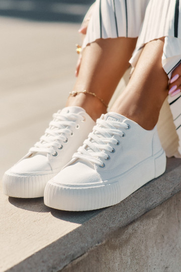 Mäkké biele voľnočasové topánky Big Star RR274405