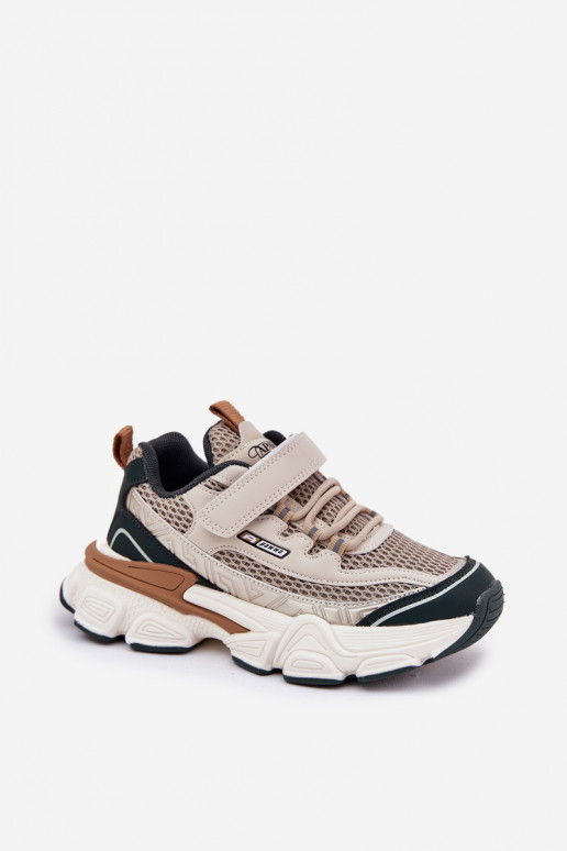 Tenisky model obuvi topánky Detské tenisky s lepiacimi spojkami béžová Ronivelle