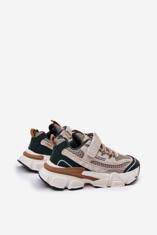 Tenisky model obuvi topánky Detské tenisky s lepiacimi spojkami béžová Ronivelle