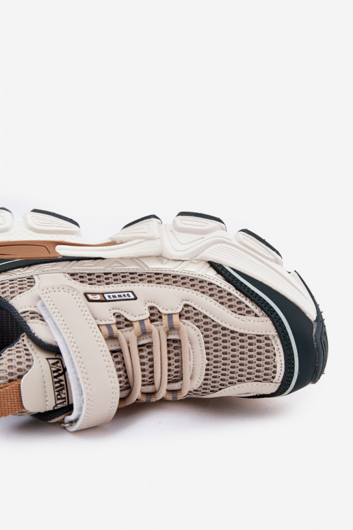 Tenisky model obuvi topánky Detské tenisky s lepiacimi spojkami béžová Ronivelle