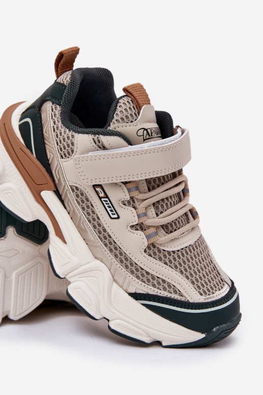 Tenisky model obuvi topánky Detské tenisky s lepiacimi spojkami béžová Ronivelle