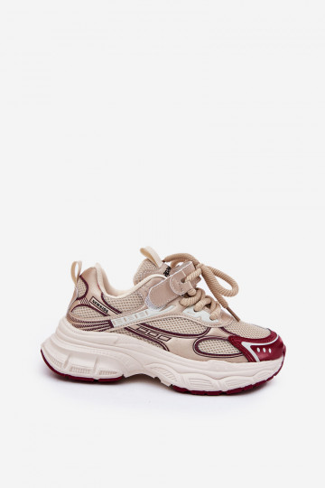 Tenisky model obuvi deti Zapnuté hrubej podrážke zlatej farby Xairana 2