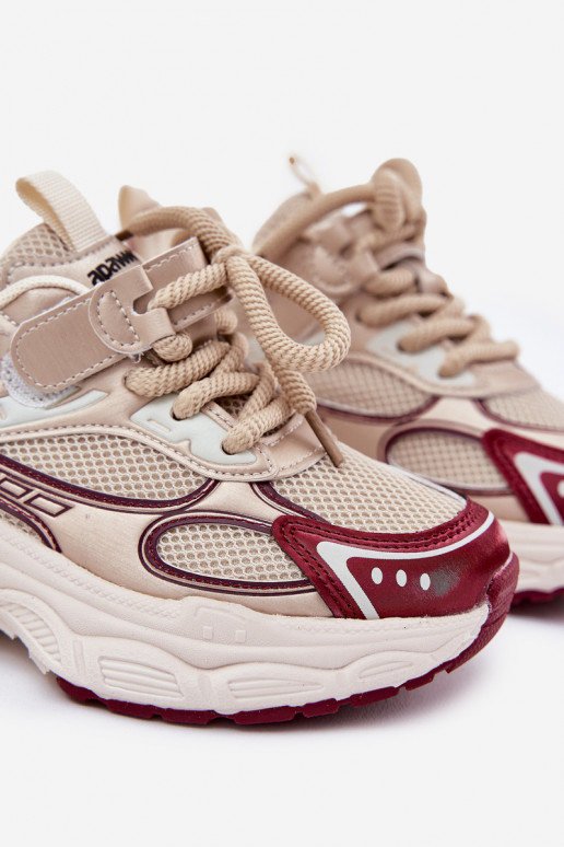 Tenisky model obuvi deti Zapnuté hrubej podrážke zlatej farby Xairana