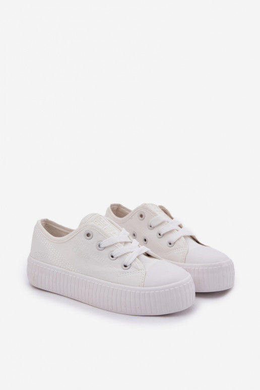 bežná obuv deti so šnúrkami Big Star RR374009 biela farba