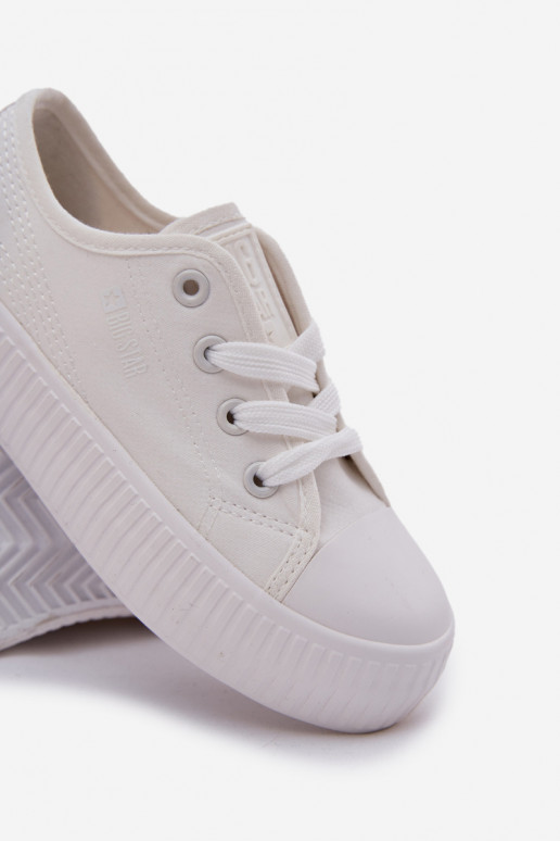 bežná obuv deti so šnúrkami Big Star RR374009 biela farba