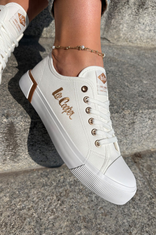 bežná obuv materiál Dámske Lee Cooper LCIN-25-31-3428L biela farba