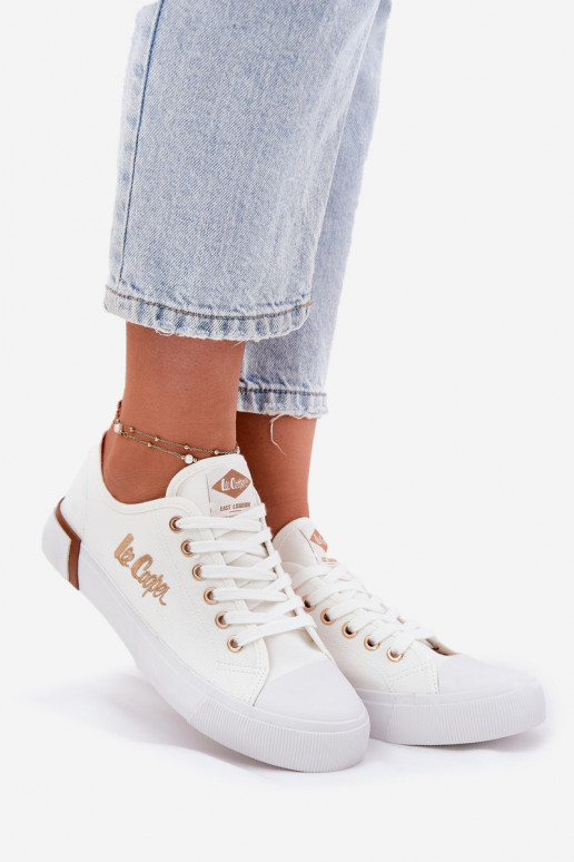 bežná obuv materiál Dámske Lee Cooper LCIN-25-31-3428L biela farba