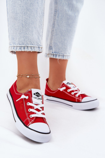 materiál Bežná obuv Lee Cooper LCIN-25-02-3298L červená