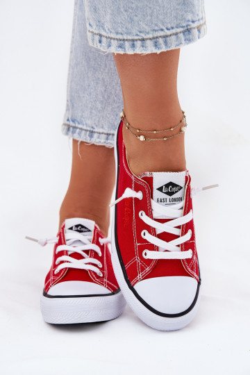 materiál Bežná obuv Lee Cooper LCIN-25-02-3298L červená 2
