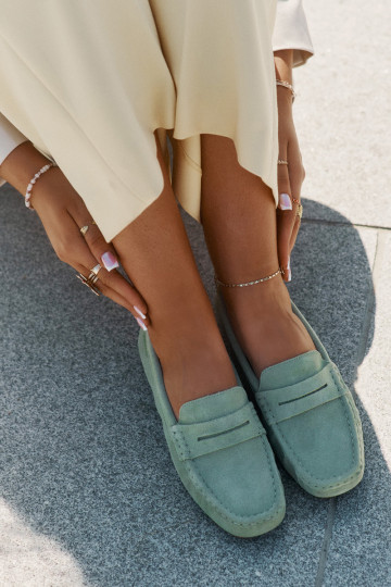 Semišové mokasíny Big Star RR274945 farba zelená