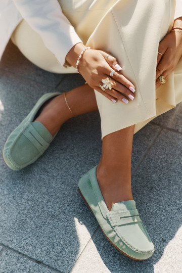 Semišové mokasíny Big Star RR274945 farba zelená 2