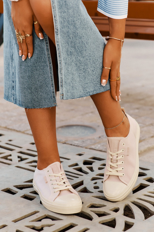 Voľnočasové topánky Big Star RR274732 farba svetloružová