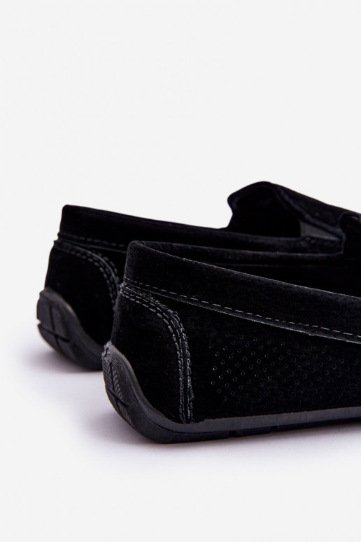 pánske Klasické semišové mokasíny čierna Felixo