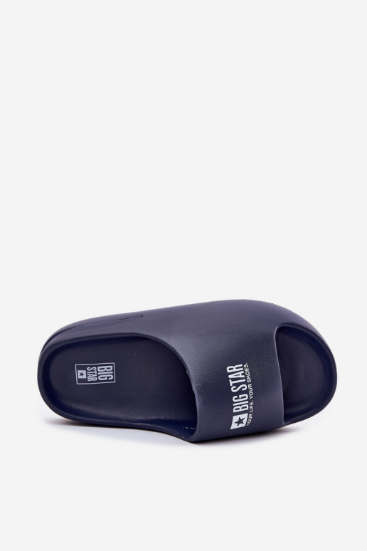 Ľahké papuče Papuče pánske Z Logo Big Star RR174A014 tmavomodrá