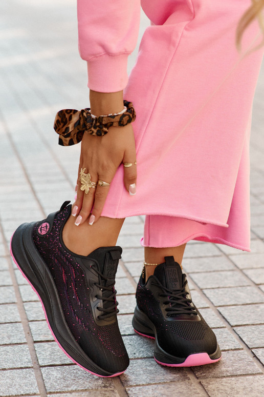 Sneaker typ športové topánky s platformou Big Star RR274523 HI-POLY SYSTEM farba čierna Sneaker typ športové topánky s platformou Big Star RR274523 HI-POLY SYSTEM farba čierna